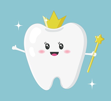 cartoon of Dental crowns on Daniel Island   