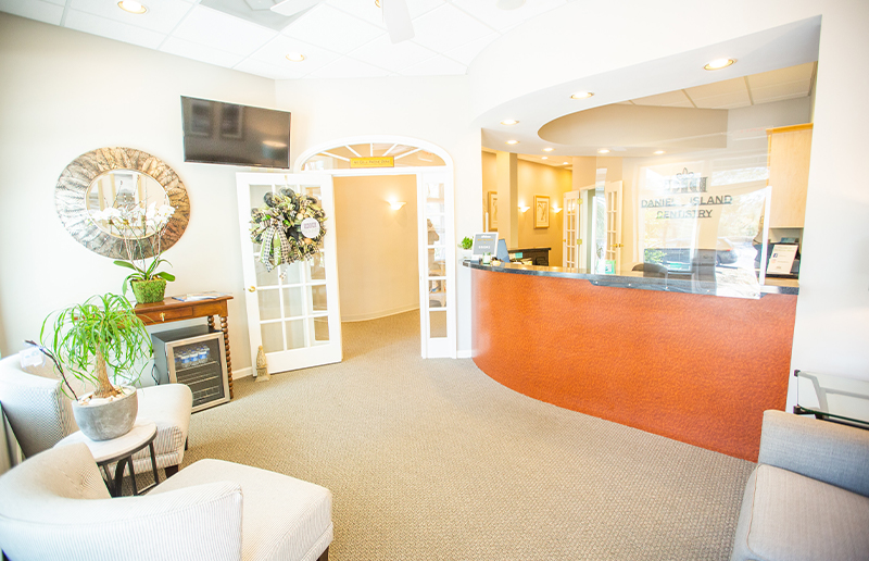 Dental office reception desk