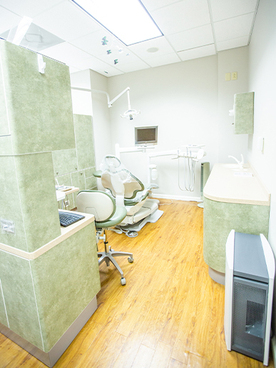 Dental office exam room