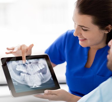 Digital x-rays on tablet computer