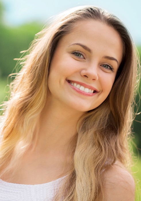 Woman after receiving teeth whitening in Daniel Island